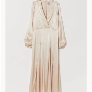 Light-beige calf-length dress
